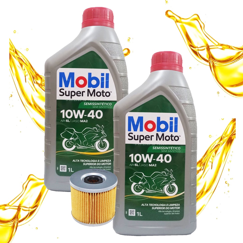 Troca de Óleo Fz25 250 Abs / Lander 250 / Teneré 250 / Fazer 250 Mobil 10w40 + Filtro C/ Oring em Oferta na Shopee