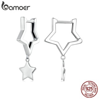 Bamoer 925 Sterling Silver Star Brincos De Prata Estrela Moda Jóias Para Mulheres