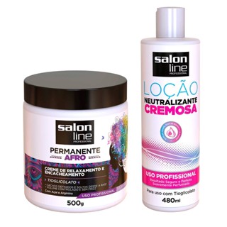 Kit Creme Relaxamento Afro e Neutralizante - Salon Line
