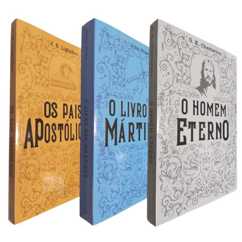 3 Livros Físicos Literatura Cristã III O Livro dos Mártires, Os Pais Apostólicos e O Homem Eterno