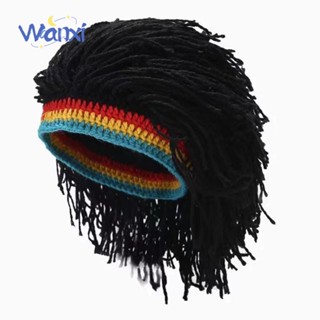 WANXI peruca masculina perucas Peruca Reggae Dreadlocks Fofa Marrom De Hip Hop Cabelo Sintético De Crochê Feito À Mão Funny Party De Feijão De Malha Jamaicana Resistente Ao Calor Raízes De Fibra África