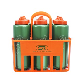Porta Garrafas C/ 6 Squeezes Bico Automático 1Litro