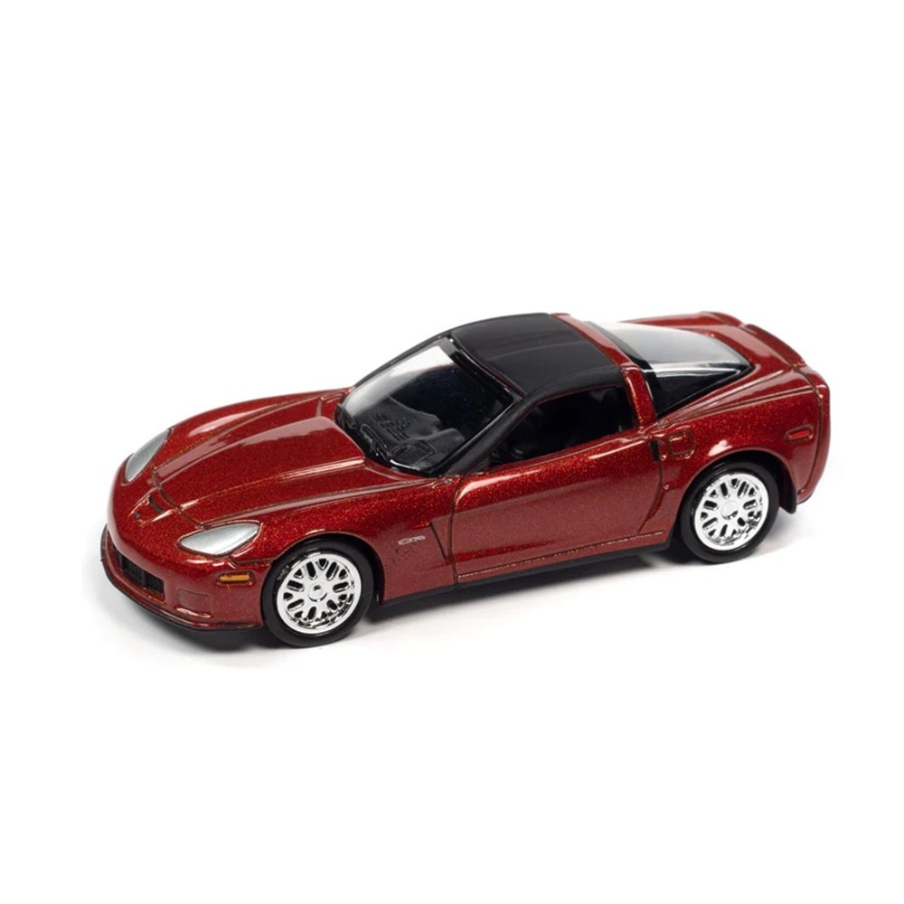 Miniatura Carro Chevy Corvette Z06 (2012) - Laranja - Storage Tin - Release 1 - Versão B -  1:64 - Johnny Lightning