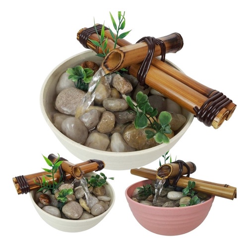 Fonte Agua Decorativa Cascata Feng Shui Bambu Ecológico em Oferta na Shopee