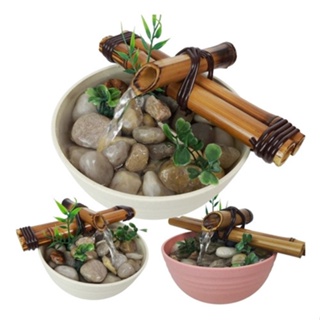 Fonte Agua Decorativa Cascata Feng Shui Bambu Ecológico em Oferta na Shopee