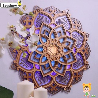 FAYSHOW Lâmpada Pendurada Mandala Luz Esculpida Sala De Estar Decoração LED Yoga Room