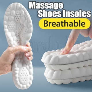 Absorção De Choque Suporte De Arco De Alta Elasticidade Super Suave Unisexo Respirável Para Cestas De Pés Sapatos De Massagem 4D Palmilhas Corrida Esportiva