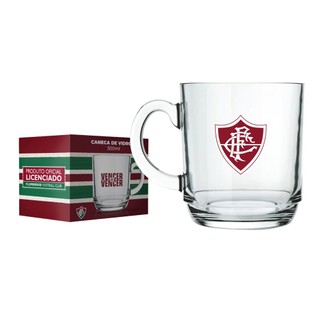 Caneca de Vidro Café Chá Chocolate Fluminense Fluzão Tricolor 300Ml + Caixa para Presente em Oferta na Shopee