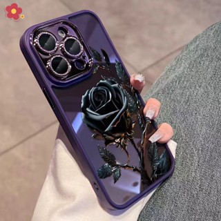 Sem Amarelamento Proteção Da Lente Crystal Rose Diamond Do Telefone Para iPhone 14 13 12 11 Pro Max Plus Resistente A Quedas WDSHOP