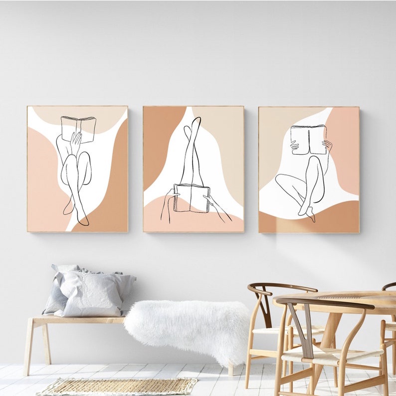 Quadro Decorativo Abstrato mulheres linhas , decoração casa Quadro Decorativo linhas Minimalistas tamanho grande Decoração para sala casa cozinha quarto Quadro decorativo Mulheres abstrata Moderno Decoração Corpo Retro arte #72
