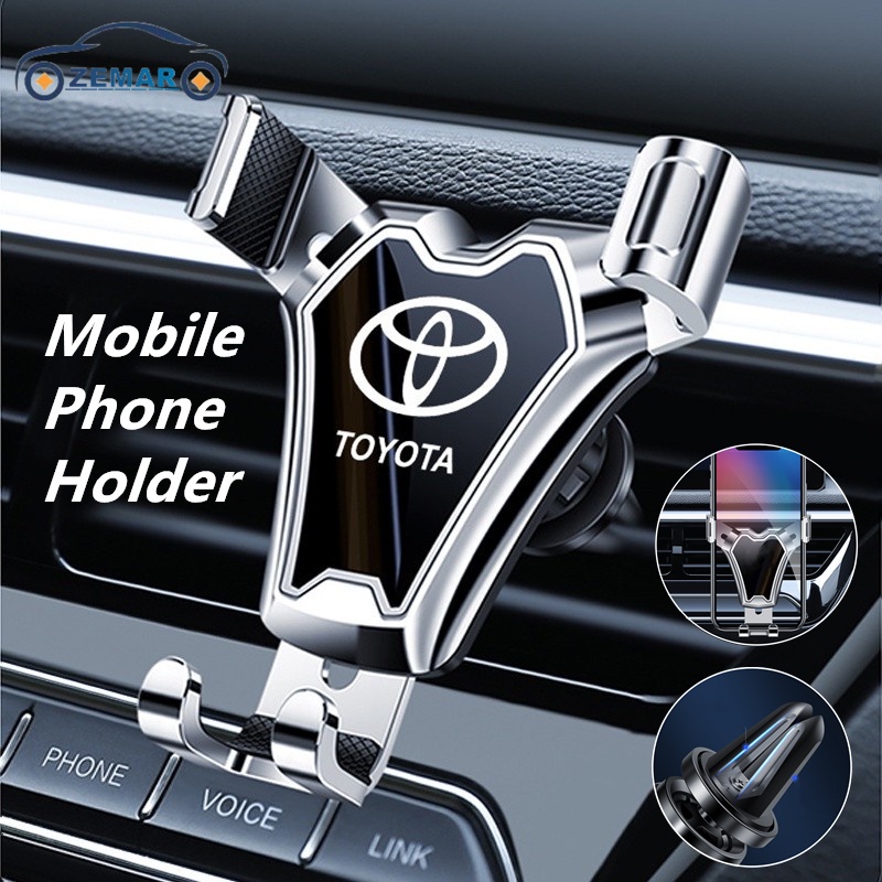 Para O Suporte Do Telefone Toyota Universal Air Vent Car Carro 4,7-7 Polegadas 360 ° Celular Por Gravidade De Rotação Corolla Cross Hilux Yaris Etios RAV4 Bandeirante