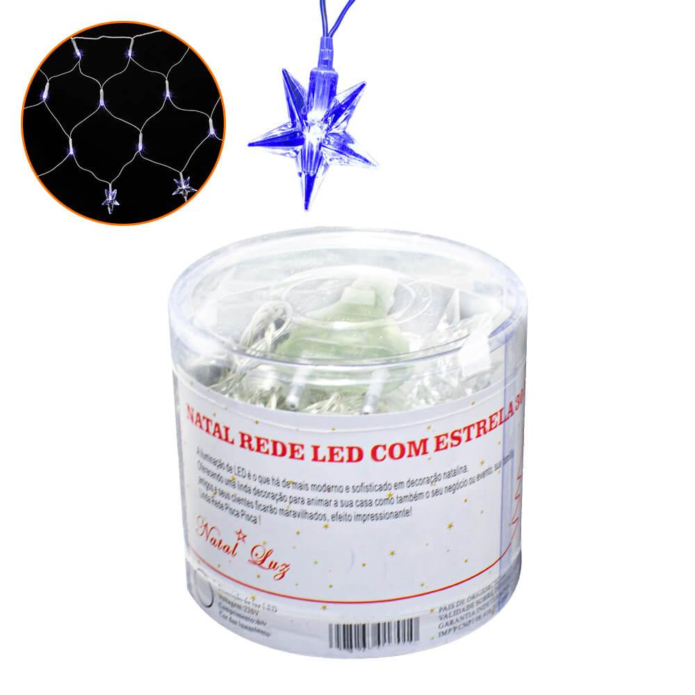 Pisca Pisca Natal Rede Com Estrela Led Azul 120 Lâmpadas 127v - Casambiente - Home & Living