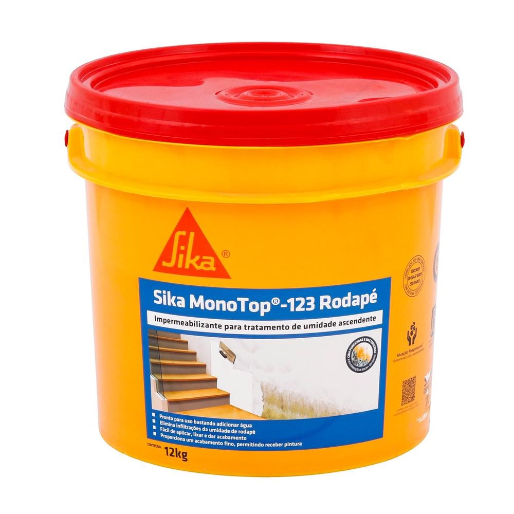 Massa Corrida Impermeável Monotop 123 Rodapé 12kg Sika em Oferta na Shopee