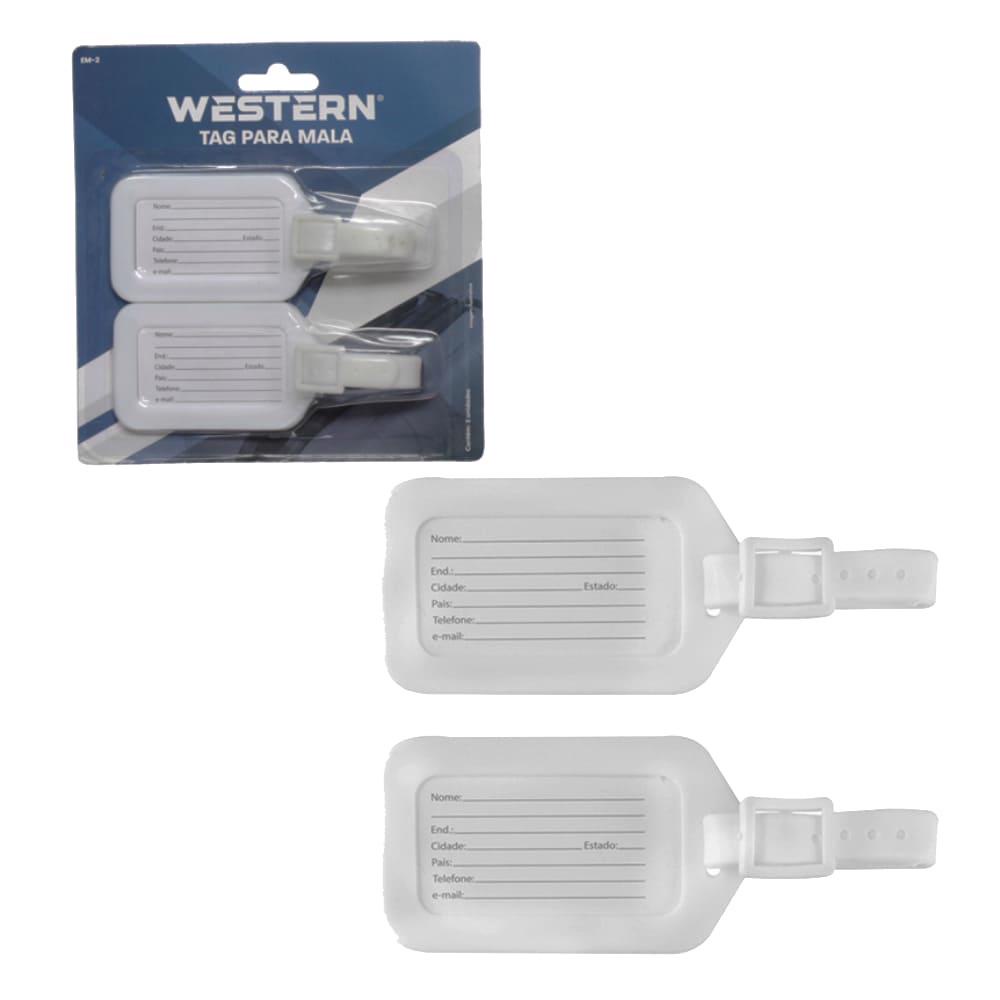 Tag Identificador para Mala com 2 Peças EM-2 Western em Oferta na Shopee