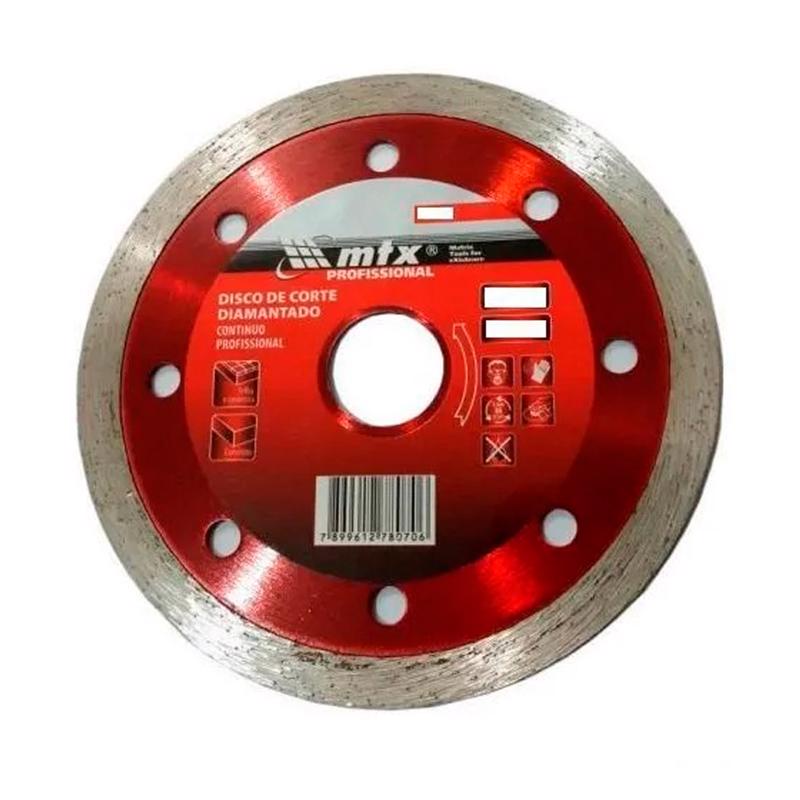 Disco De Corte Diamantado Liso Contínuo Profissional 4.1/2 115x22mm Cerâmica Concreto