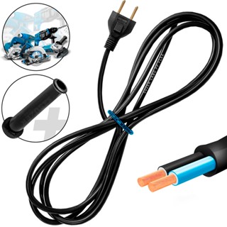 Cabo Elétrico Flexivel PP e Plug Com Protetor do Cabo Para Serra Mármore Makita 4100nh / 4100nh2 / 4100Nh3 / 4100Ns