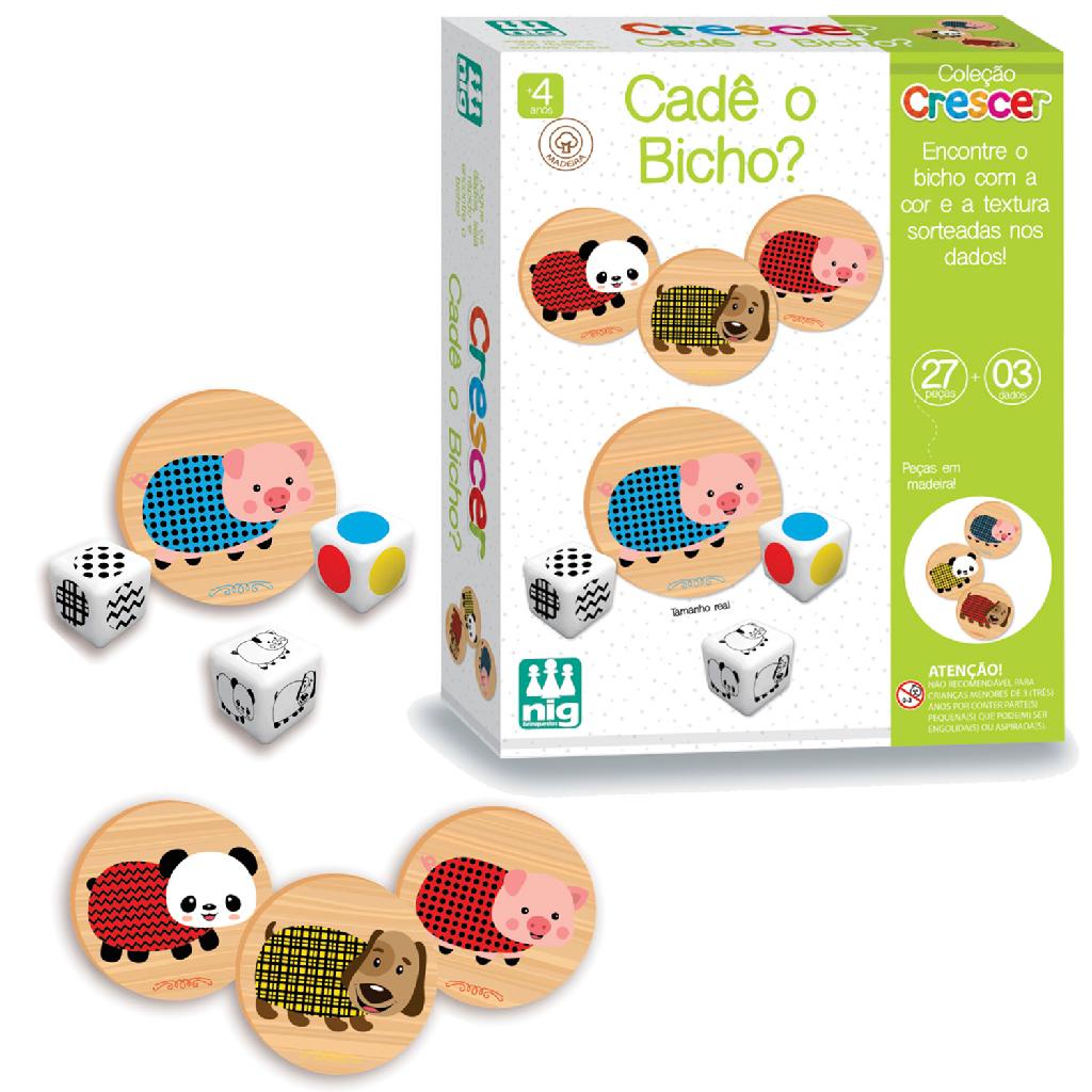 Jogo Infantil Educativo Cadê O Bicho? 27 Peças Brinquedo De Madeira em Oferta na Shopee