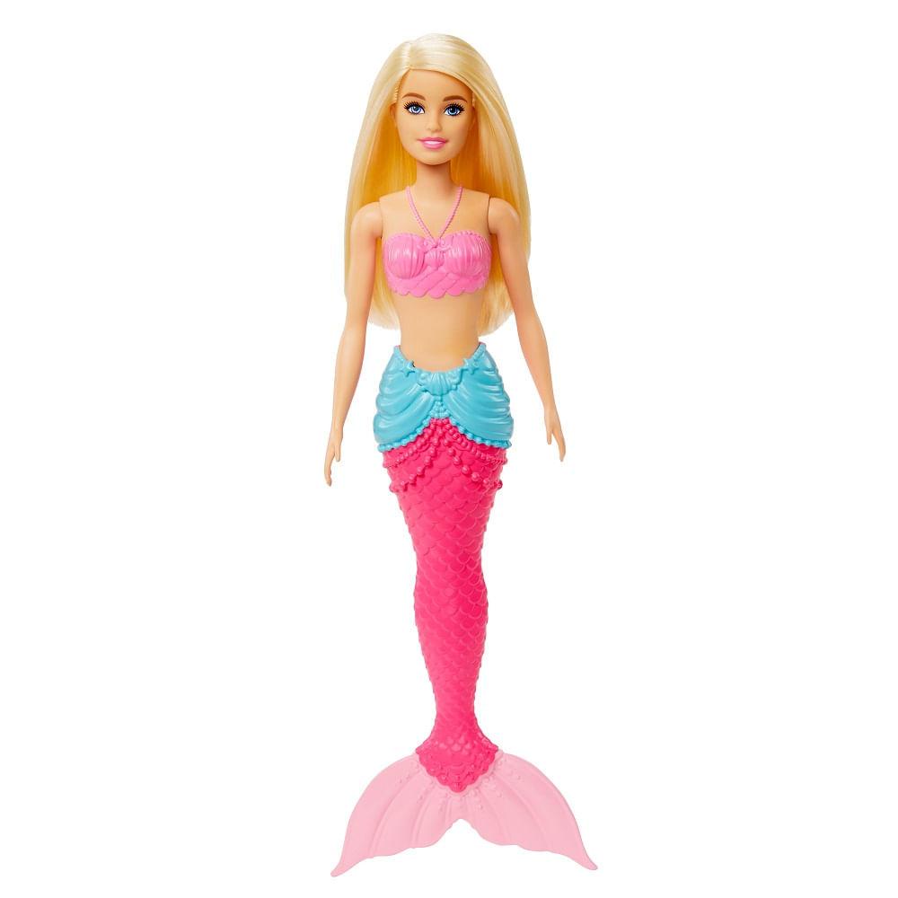 Barbie Sereia Loira com Cauda Rosa - Mattel em Oferta na Shopee