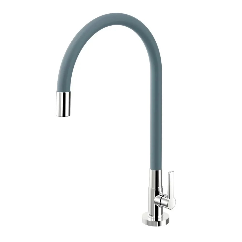 Torneira Cozinha Mesa Galiflex Cromada Com Cinza Docol