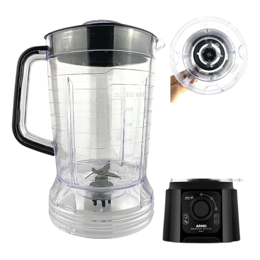 Copo De Liquidificador Arno Power Max 700w Cristal Preto em Oferta na Shopee