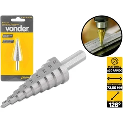 Broca Escalonada Vonder 4 A 20mm Aço Rápido Furo Metal 5344420000