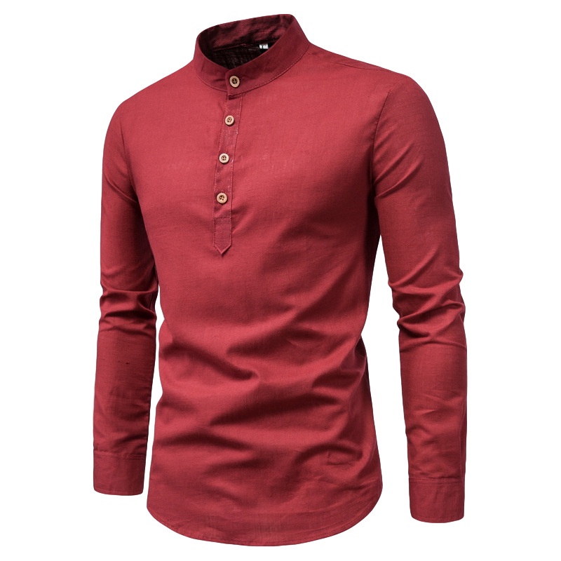Camisa De Verão Manga Comprida Casual Moda Masculina