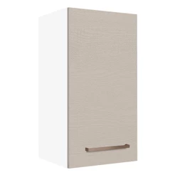 Armário de Cozinha Aéreo 35 cm 1 Porta Branco/Crema Agata Madesa
