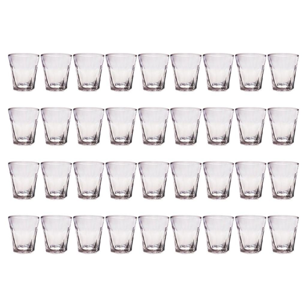 Jogo 36 Copos Shot Vidro Tequila Cachaça Vodka Dose 45ml Bar