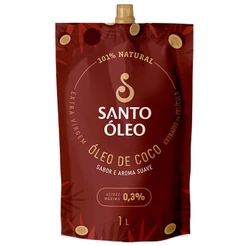 Óleo de Coco Extra Virgem de Película - 1000ml Refil - Santo Óleo