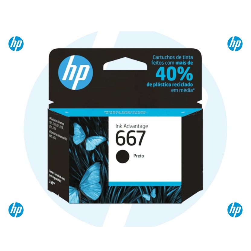 Cartucho de Tinta HP 667 Preto Advantage Original - REVENDEDOR OFICIAL HP