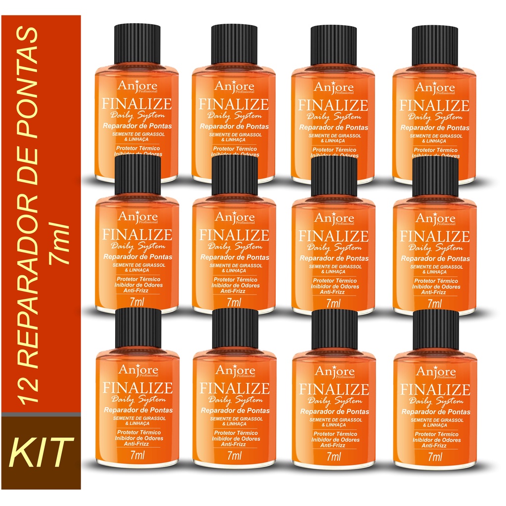 Kit 12 Reparador De Pontas Finalize 7ml Anjore