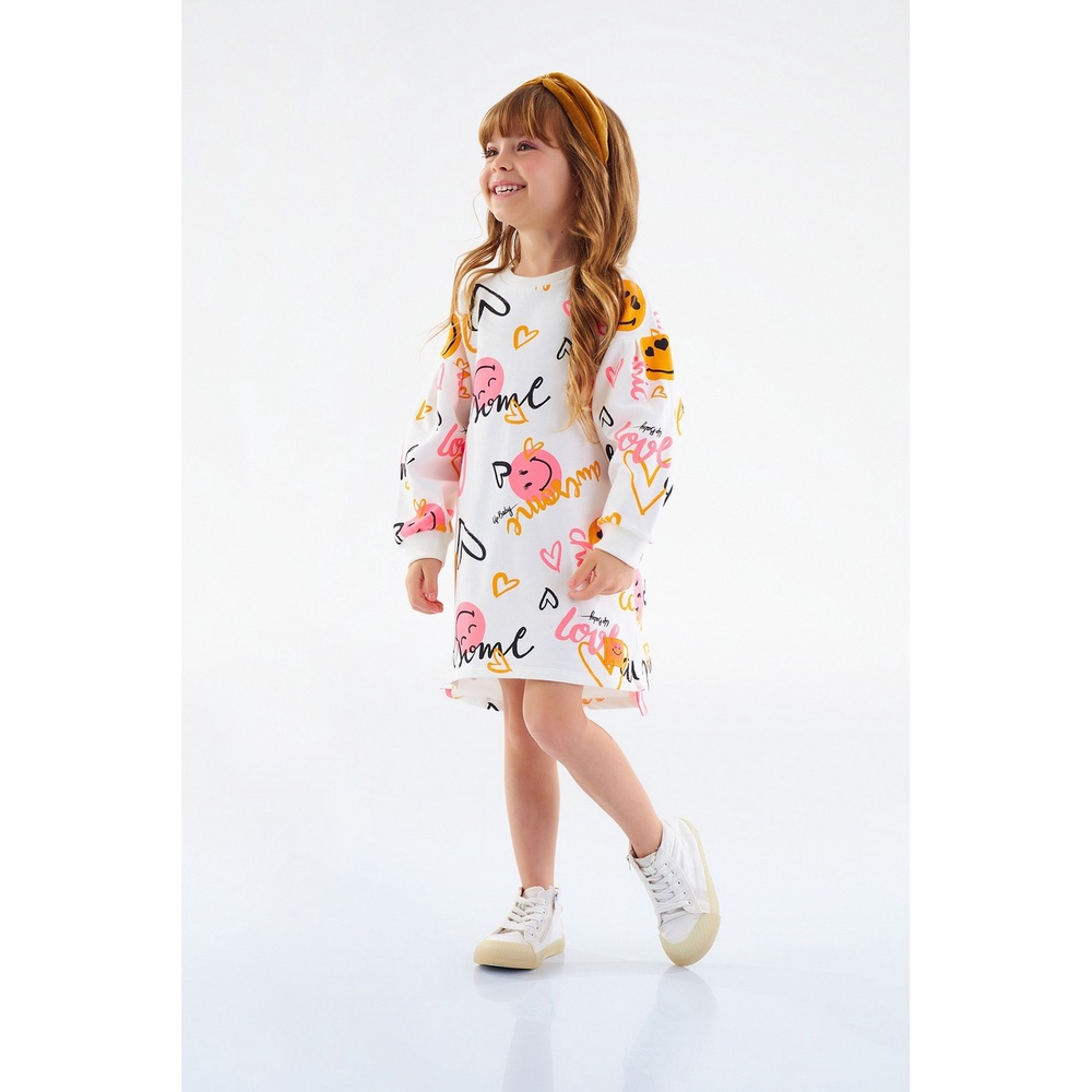 Vestido Infantil em Molecotton Up Baby em Oferta na Shopee