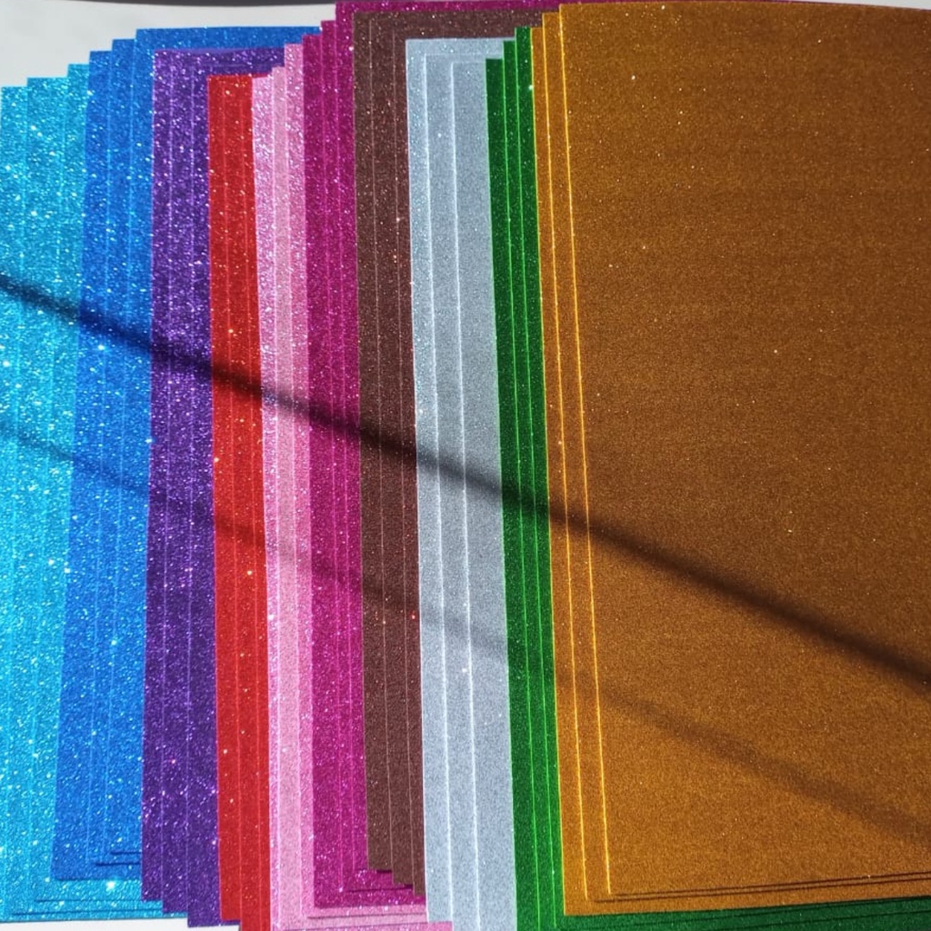 EVA COM GLITTER 40x48 - 100 FOLHAS - ESCOLHA A COR — imagem 2 de 2