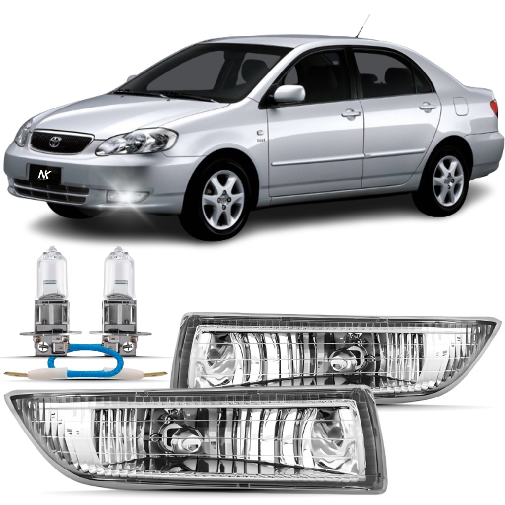 Par Farol Milha Toyota Corolla 2002 2003 2004 + Lâmpada em Oferta na Shopee