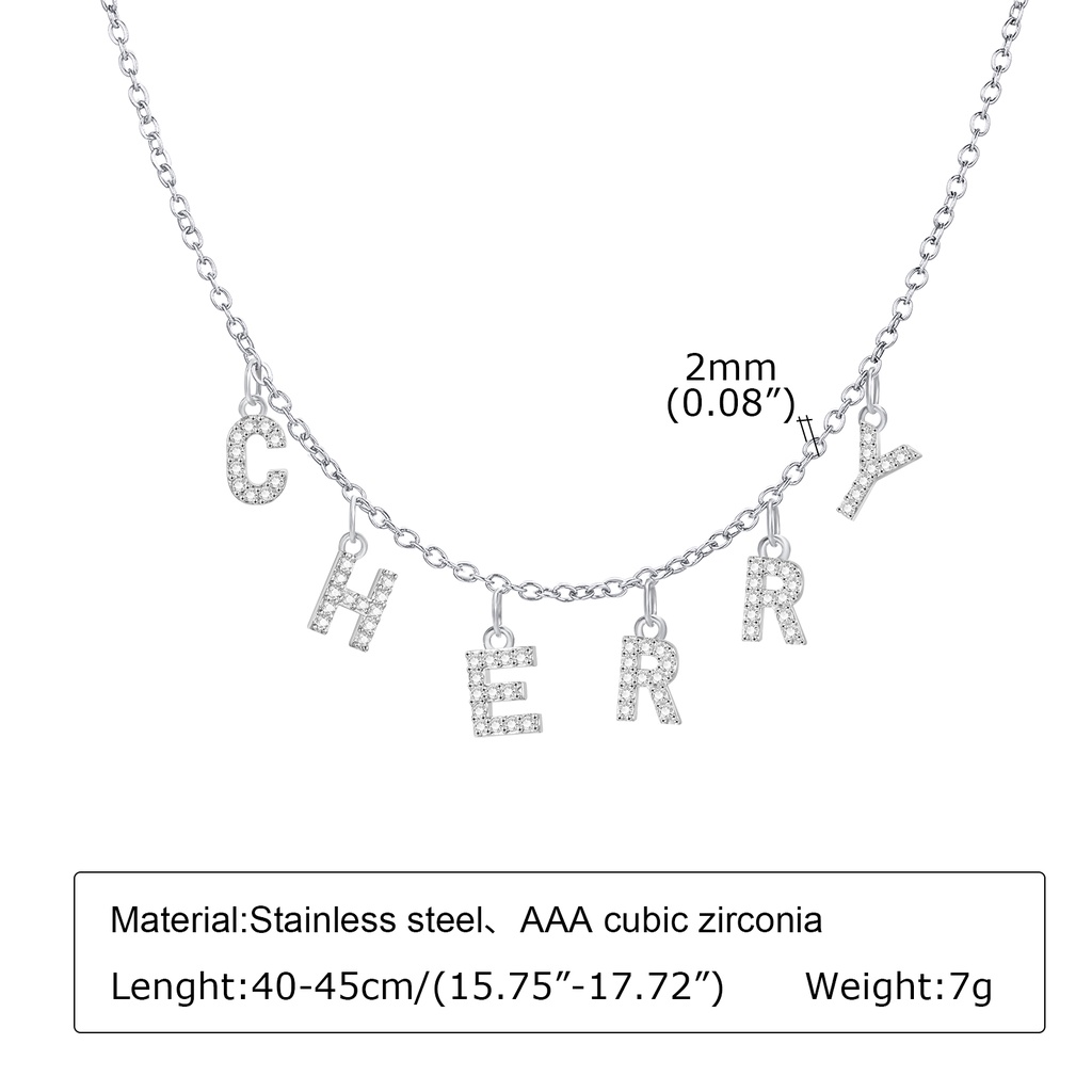 Vnox Silver Colares Iniciais Para Mulheres, Colar Combinado De Nome Personalizado, Jóias Personalizadas De Aniversário De Presente · foto 2