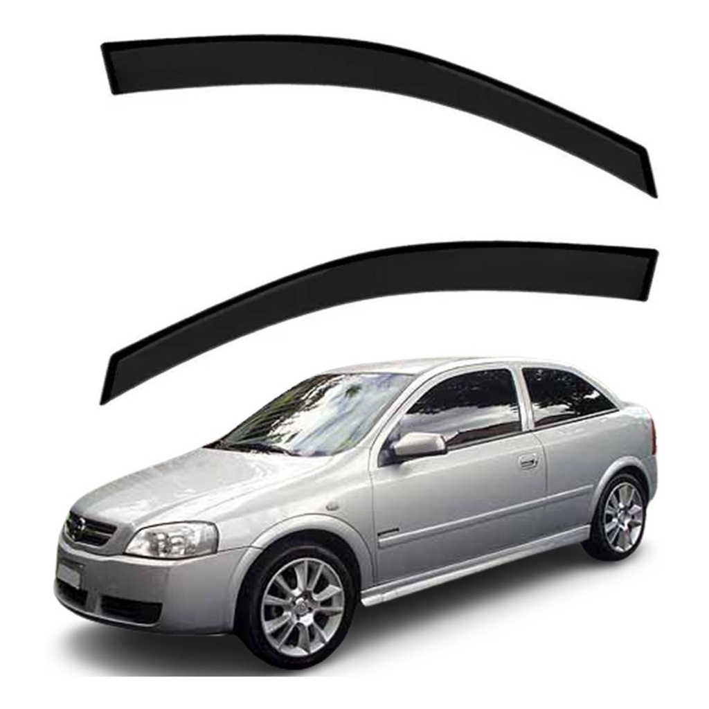 Calha De Chuva Defletor Astra Hatch 1999 A 2012 2 Portas Acrílico Fume Ecoflex 80.003A