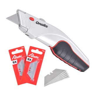 Jogo Estilete de Segurança Retrátil 165mm 15 Lâminas Onsite em Oferta na Shopee