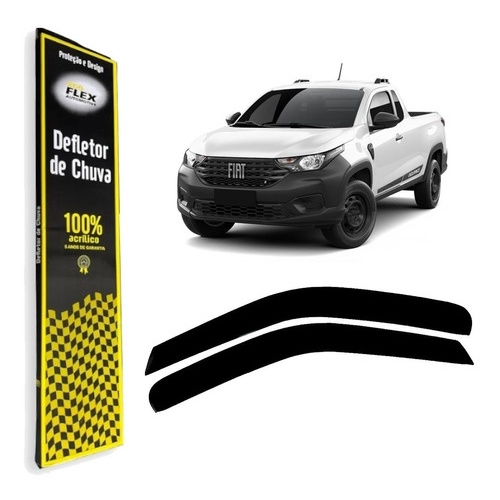 Defletor Calha de Chuva Nova Strada 2020 a 2023 Cabine Simples 2 Portas Ecoflex