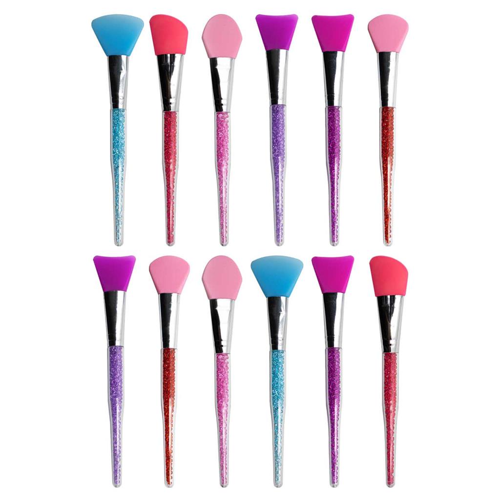 Kit 12 Espátula de Silicone Pedraria para Aplicação de Máscara Argila Skincare Maquiagem