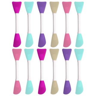 Kit 12 Espátulas Duplas de Silicone para Aplicação de Máscara Argila Skincare Maquiagem