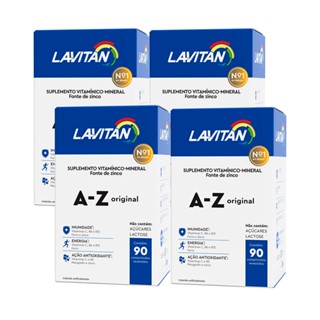 Multivitamínico Lavitan AZ Com 90 Comprimidos 4 Caixas