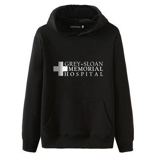 Blusa Moletom Canguru Com Capuz Algodão Unissex Greys Anatomy Hospital Sloan Memorial Com capuz sem Capuz Casaco de Frio