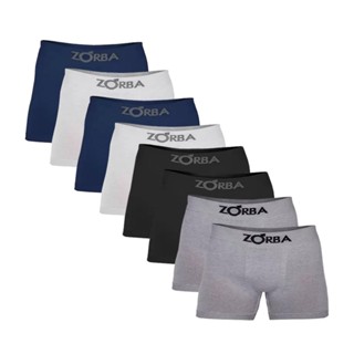 8 Cueca Boxer Zorba de Algodão Masculina Varias Cores