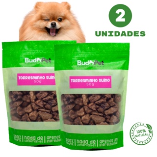 Petisco Para Cães Gatos 2un Budopet Torresminho Suíno Pet em Oferta na Shopee
