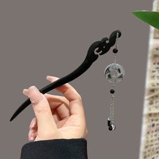 Novo Pingente Hanfu Cheongsam de Madeira Estilo Chinês Acessórios Hanfu Cheongsam Antigo Pingente de Jade Tassel Hairpin