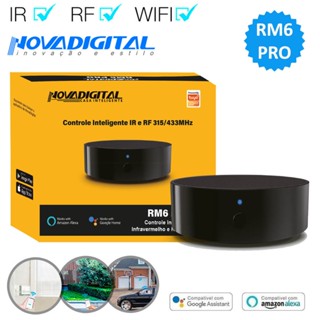 Controle Universal IR + RF 433mhz RM6PRO Tuya Nova Digital