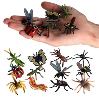 12 pcs/6 pcs Plástico Realista Brinquedo Inseto Modelo/Escorpião/Bug/Mantis 5JEM em Oferta na Shopee