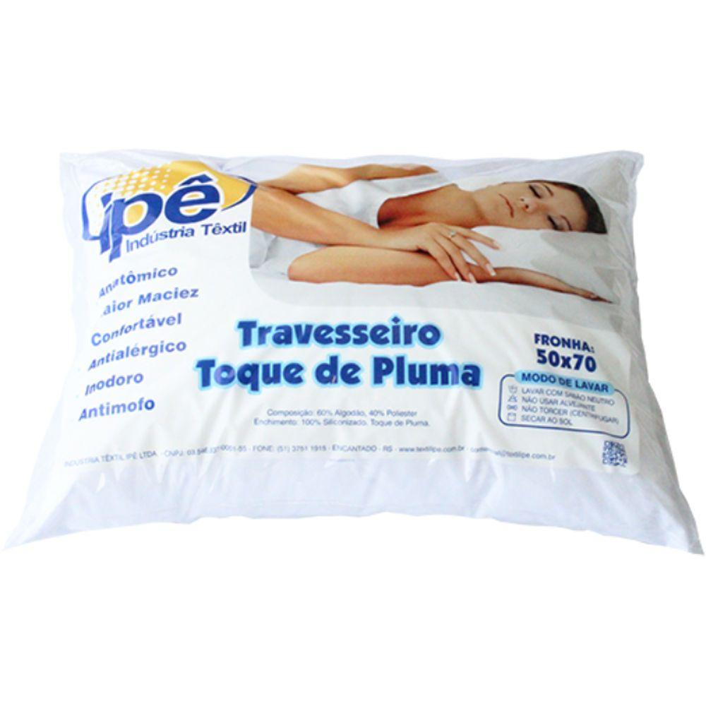 Travesseiro Ipê Toque de Pluma Fibra Siliconizada 50 x 70cm