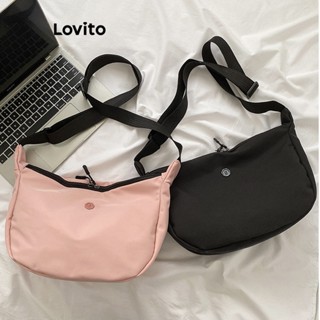 Lovito Bolsa Tote com Zíper de Cor Sólida Casual para Mulheres L60AD144 (Rosa/Preto)