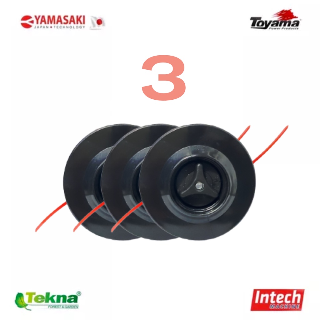 Kit 3 Carretel Para Roçadeira Fio De Nylon - Toyama / Tekna / Yamasaki